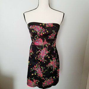 Free People Black Floral Poison Apple Dress Size 8